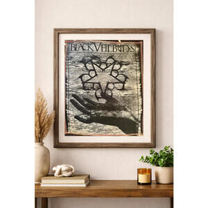 two face threads black veil brides biggie patch custom wall art decor upcycled